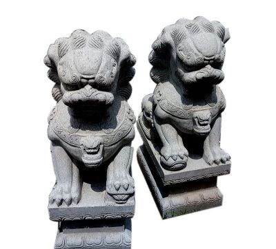 别墅小区青石石雕镇宅招财狮子雕塑 狮子雕塑图片真人石排火山