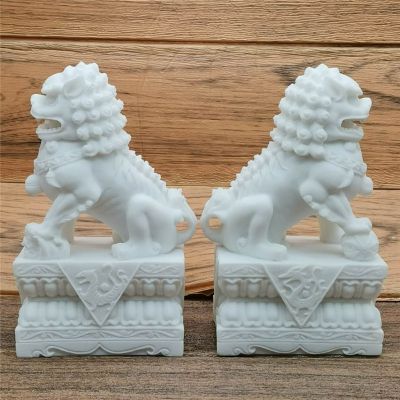 汉白玉是招财动物景观狮子雕塑 狮子雕塑图片大理真品家用