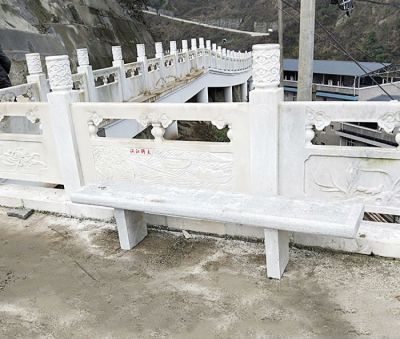 景区道路安装汉白玉防护栏板 护栏雕塑大理石鹤壁莒南材质
