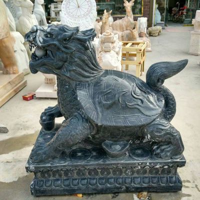 大象寺庙神兽景观青石龙龟雕塑 大象雕塑图片卧室代理商纯天然