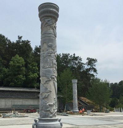 园林景观户外大型浮雕文化柱景观落地摆件 
