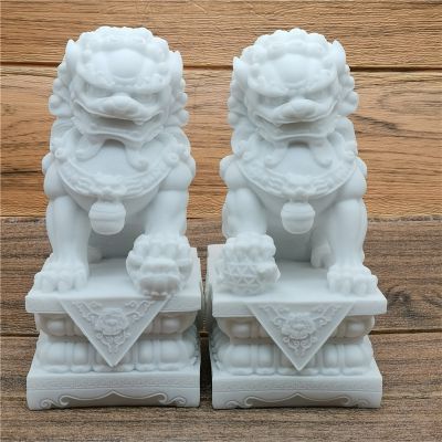 庭院门口镇宅辟邪汉白玉石雕狮子雕塑 狮子雕塑青石来源幻想金刚