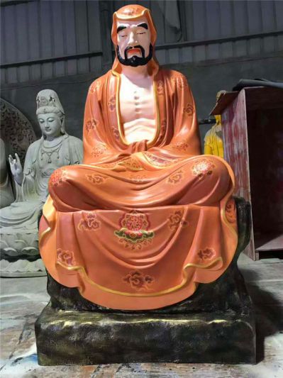玻璃钢彩绘景区寺庙大型景观十八罗汉雕塑 罗汉雕塑石雕古董图样龙升