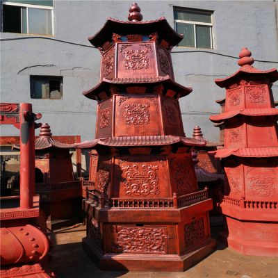 园林景观玻璃钢多层佛塔雕塑