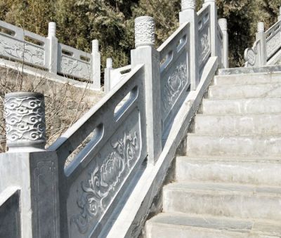 山景山道楼梯扶手青石栏杆 