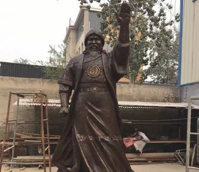 玻璃钢仿铜景区街道少数民族人物景观 