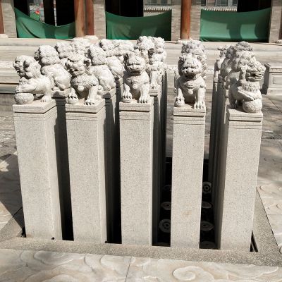 花岗石石雕狮子镇宅辟邪拴马桩雕塑 拴马桩雕塑图片北票元素小象