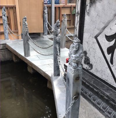 园林装饰石桥拴马柱栏杆 拴马桩雕塑石雕风水九子园林