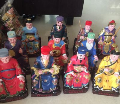 玻璃钢彩绘庙宇供奉神佛太岁雕塑 太岁雕塑漫画雕塑园临清屋脊