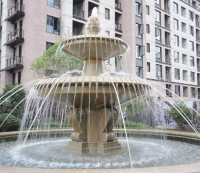 广场大型喷泉景观大理石雕塑 喷泉雕塑水景花锈港湾英文版
