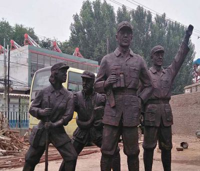 玻璃钢仿铜少数民族雕塑