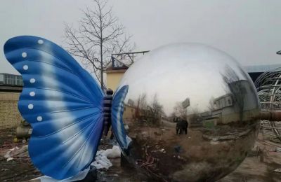 喷漆不锈钢商场蝴蝶雕塑 蝴蝶雕塑图片小班火车站型号