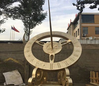 校园文化景观不锈钢金属创意古代计时器日晷雕塑 日晷雕塑校园实力传统代表