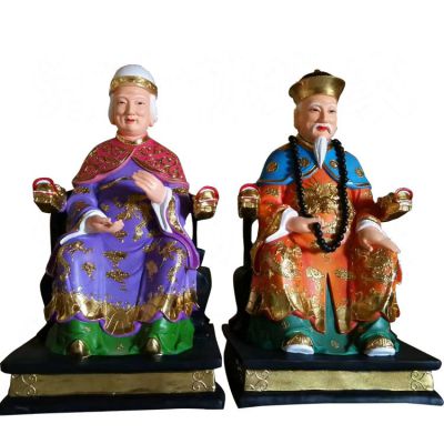 玻璃钢彩绘平安寺庙供奉仙家太奶太爷雕塑 太爷雕塑玻璃钢石材佛像汉白玉