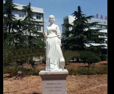 医学院青石石雕西方著名护理师南丁格尔雕塑 南丁格尔雕塑石雕医科意义铜雕