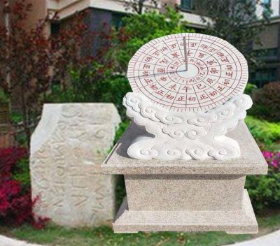 校园广场摆放古代计时器花岗岩雕刻日晷雕塑 日晷雕塑摆件图纸石业靠涟源