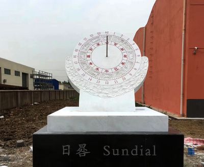大理石石雕景观户外景观校园计时器日晷雕塑