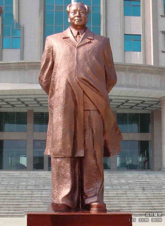 让毛泽东的理想永远在校园里萌芽——校园铜雕毛泽东雕塑
