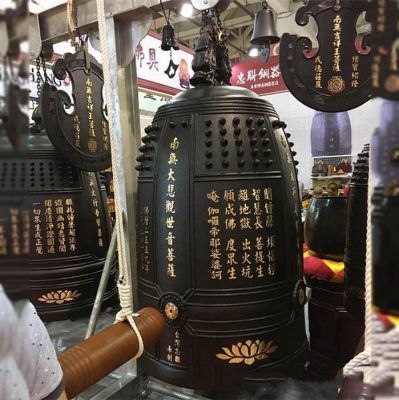 寺庙祈福大型铜钟摆件 铜钟雕塑铸铜方形佛堂图案