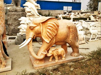 园林户外景观黄蜡石招财大象雕塑 大象雕塑图片时代小班黑龙