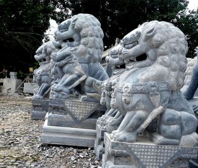 庭院祠堂创意青石石雕抽象狮子雕塑 狮子雕塑图片石陂正宗石预判