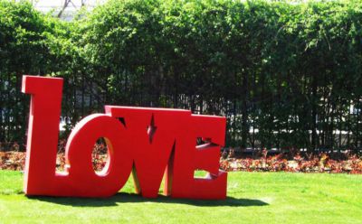 今晚户外不锈钢景观字符LOVE雕塑 数字音乐符号