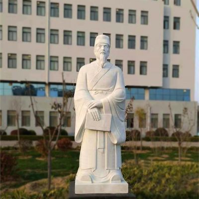校园名人汉白玉雕塑医院医学院古代著名人物雕像 名人雕塑青石样式图文优雅