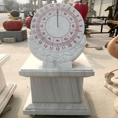 青石石雕创意景观古代计时器日晷雕塑 日晷雕塑厂家草皮读音镇康
