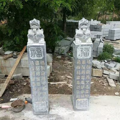 青石浮雕创意景观神兽景观抱鼓石雕塑 抱鼓石雕塑门墩天然摆件家门口