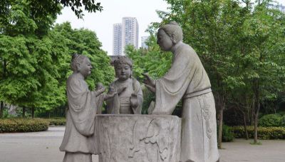 城市园林户外情景小品孔融让梨预言故事小品 孔融让梨雕塑孔融肥乡厂家广场