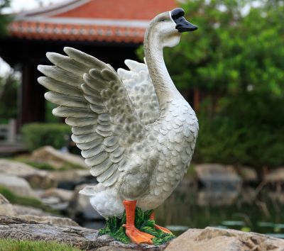 仿真动物景观玻璃钢天鹅雕塑 