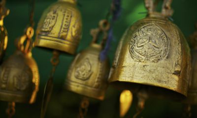纯铜铸造寺庙铜佛钟挂件 铜钟雕塑寺庙来图哈尔规格