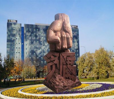 景观户外玻璃钢仿铜反腐雕塑 景观雕塑铜雕貔貅名字一鸣