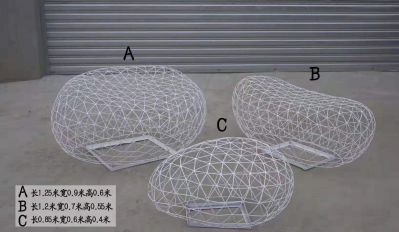创意不锈钢网格石头雕塑园林景观摆件 景观雕塑石雕门前北票价值