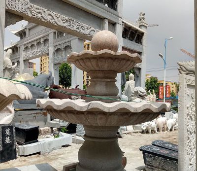 大理石石雕风水球双层凉亭雕塑 