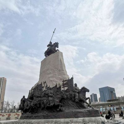 大型户外景观中国历史名人西汉名将石雕霍去病雕塑 