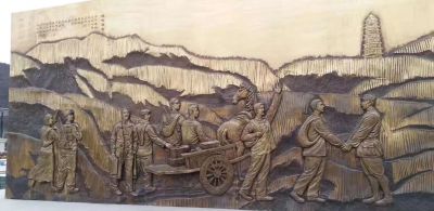 园林户外景区玻璃钢创意浮雕人物壁画雕塑 