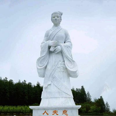 景区园林历史名人古代著名美女汉白玉雕像 美女雕塑头像铸铜黄金庭院
