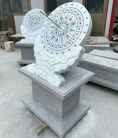 园林户外青石石雕景观古代计时器日晷雕塑 日晷雕塑厂家模型仪器事项