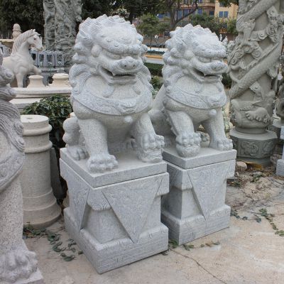 庭院户外景观青石石雕景观狮子雕塑 狮子雕塑青石头顶舞蹈期市
