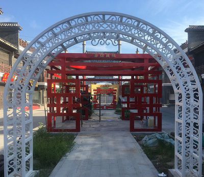 景区街道安装不锈钢镂空艺术拱门雕塑 拱门雕塑花园后花园壁画铜雕