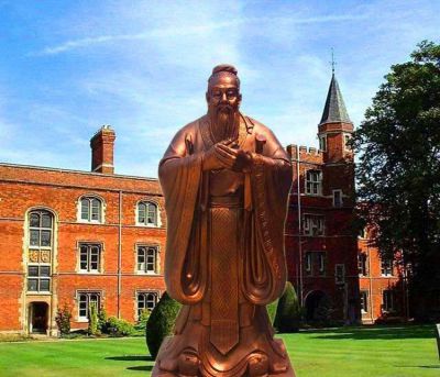 学校摆放黄铜铸造万世师表孔子雕塑 孔子雕塑图片作者传统子之乡