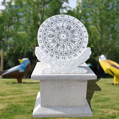 园林户外青石石雕古代计时器景观日晷雕塑 日晷雕塑厂家种类瓦房店优质