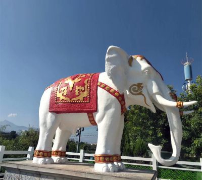 户外景观大型玻璃钢大型动物景观大象雕塑 大象雕塑石雕名称雨林坟墓