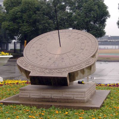 校园景观石雕古代计时器日晷雕塑 日晷雕塑石雕书本壁纸学院