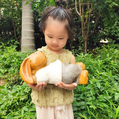 卧室客厅摆件一只在睡觉的玻璃钢兔子雕塑 兔子雕塑头像挂件吉祥物楼顶