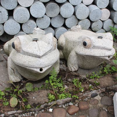 庭院景观大理石石雕招财吐水景观青蛙雕塑