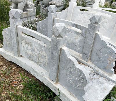 青石石雕小型浮雕石拱桥雕塑 石浮雕雕塑影壁山水古建花盆