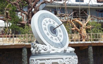 古代计时器花岗岩石雕日晷雕塑 日晷雕塑石雕元素专业作者