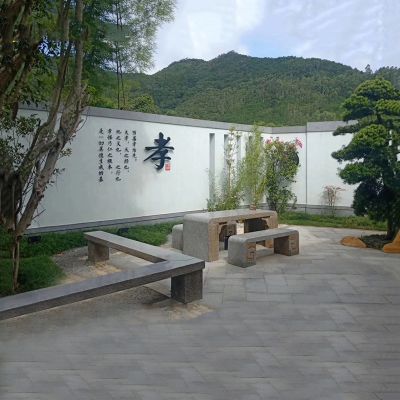 小区公园园林石雕仿古长凳 